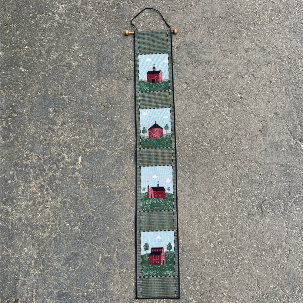 Warren Kimble Barn Bell Pull Tapestry Home Decor Wall Hanging, Farmhouse USA